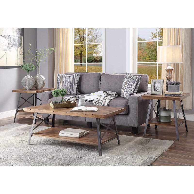 Gracie Oaks Nicolas 3 Piece Living Room Table Set & Reviews | Wayfair